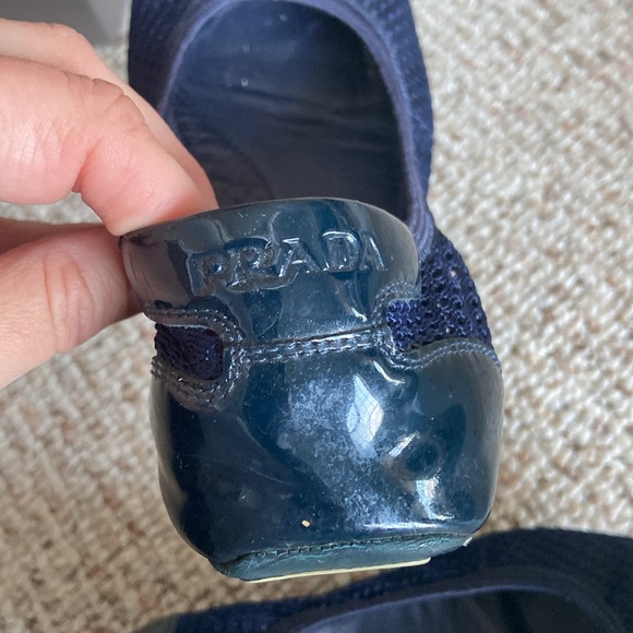 Prada Navy Mesh Ballet Flats size 38 with box - Picture 7 of 8